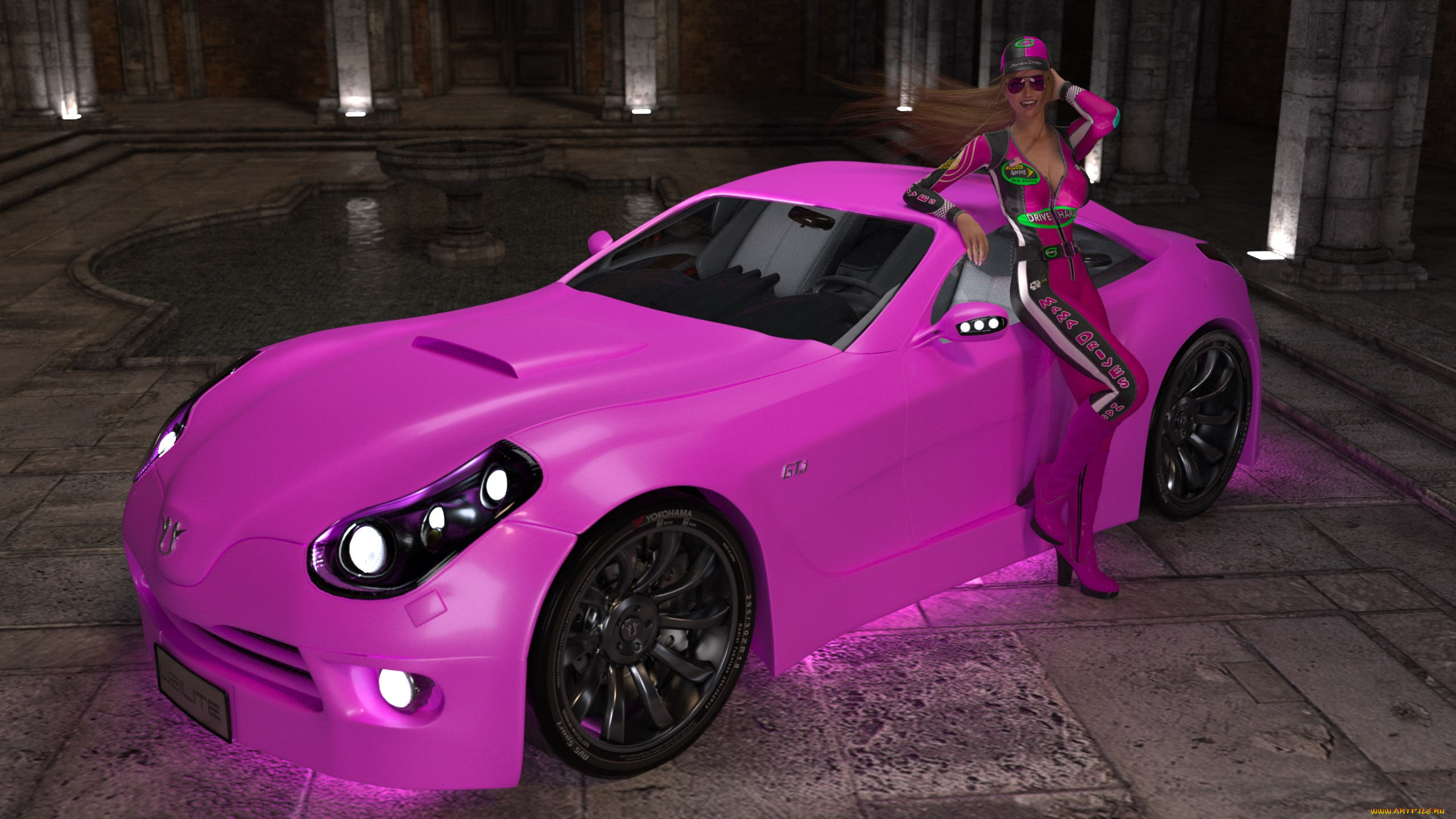 , 3d car&girl, , , , 